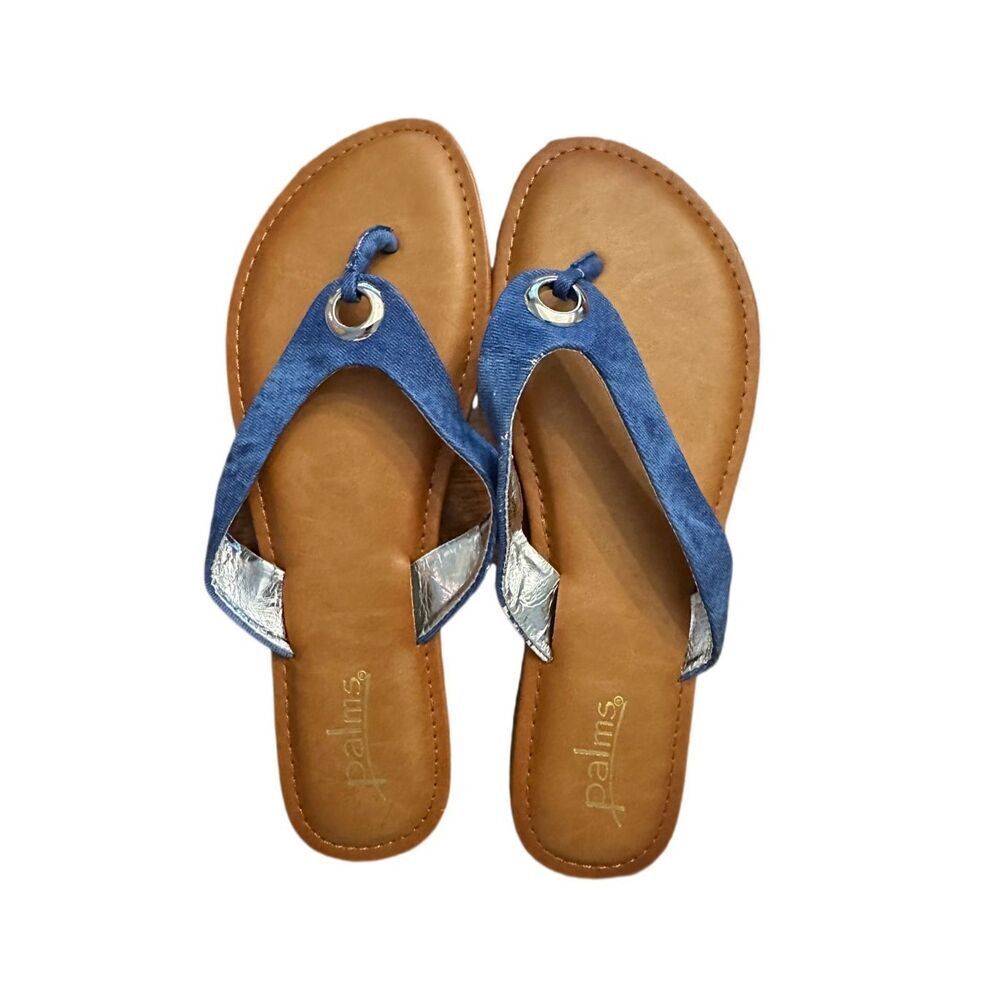 Palms Blue Sandals Sz 10